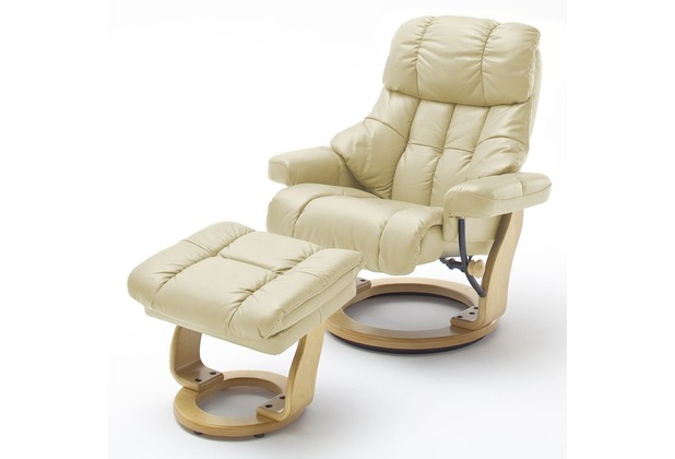 MCA furniture Calgary XXL Relaxsessel mit Hocker, creme/natur