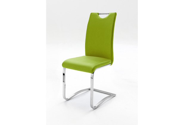 MCA furniture KOELN Schwingstuhl mit Griffloch, Lime 4er Set