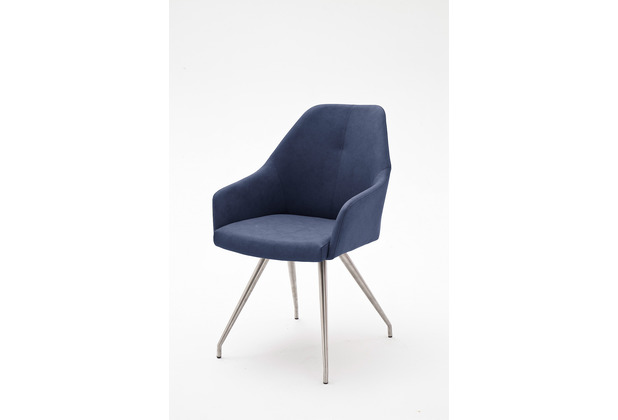 MCA furniture MADITA 4 Fu Stuhl A -oval, 2er Set, nachtblau