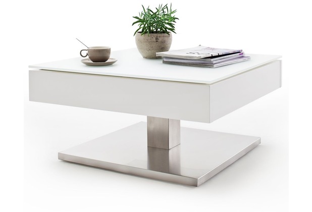 MCA furniture Mariko Couchtisch mit drehbarer Deckplatte, wei