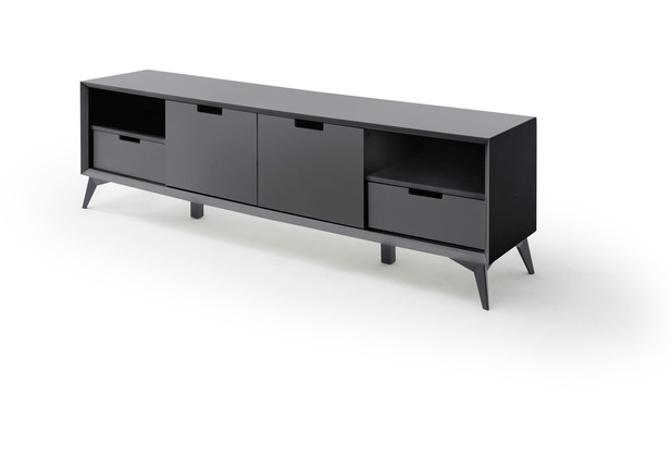 MCA furniture NETANJA Lowboard 180 grau I wei  4 Schubksten 180 x 55 x 40 cm
