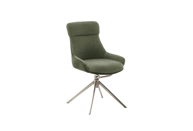 MCA furniture PELION Edelstahl Gestell gebrstet, 2er Set olive