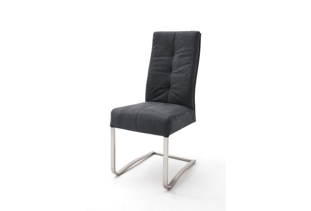 MCA furniture SALVA Schwingstuhl mit Griff, 2er Set, schwarz