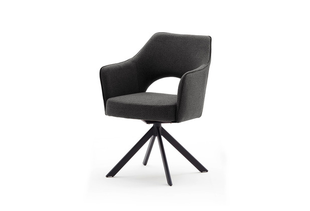 MCA furniture TONALA Gestell Metall schwarz matt lackiert, 2er Set, anthrazit