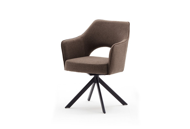 MCA furniture TONALA Gestell Metall schwarz matt lackiert, 2er Set, cappuccino