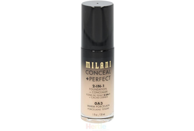 Milani Conceal + Perfect 2-in-1 Foundation + Concealer #0A3 Warm Porcelain 30 ml