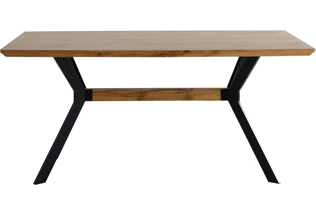 Mbilia Tisch 160x90 cm natur, Beine schwarz 18020008