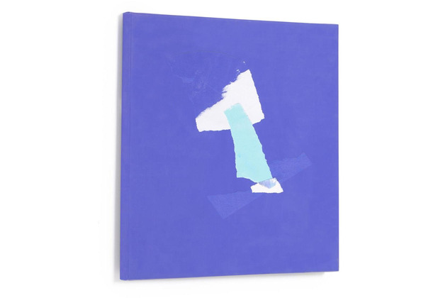 Nosh Abstraktes Leinwand Zoeli blau 50 x 50 cm