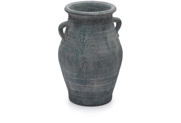 Nosh Blanes Vase aus Terrakotta blau 35 cm