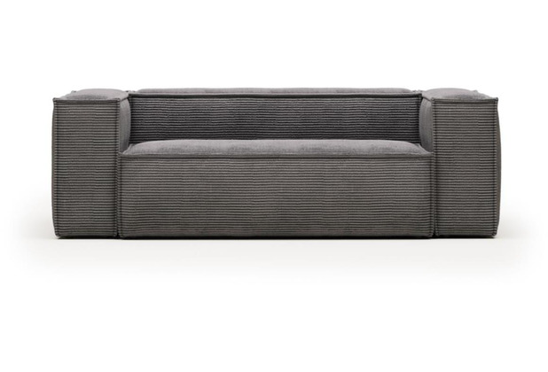 Nosh Blok 2-Sitzer-Sofa breiter Cord grau 210 cm