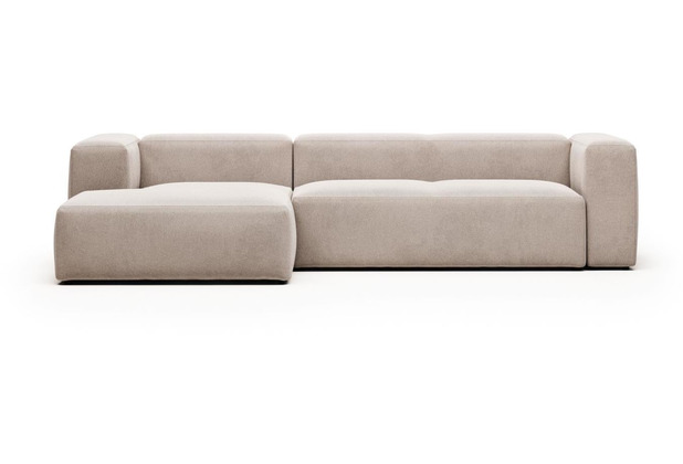Nosh Blok 3-Sitzer Sofa mit Chaiselongue links in beige 300 cm
