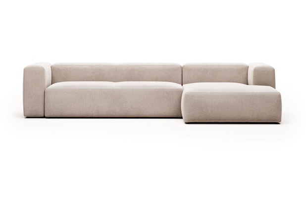 Nosh Blok 4-Sitzer Sofa mit Chaiselongue rechts beige 330 cm