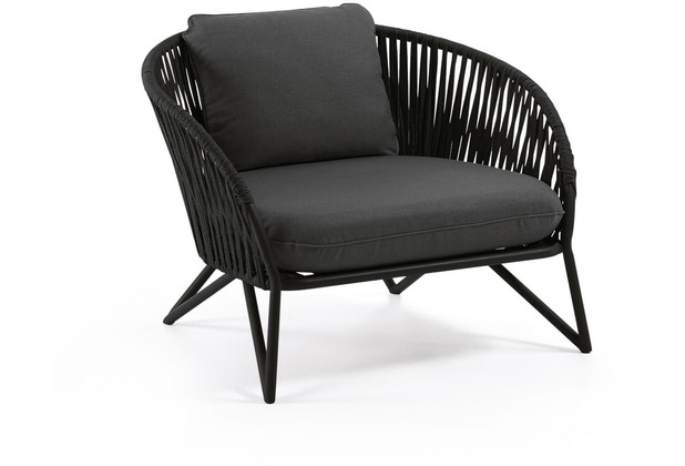 Nosh Branzie Sessel aus schwarzem Seil