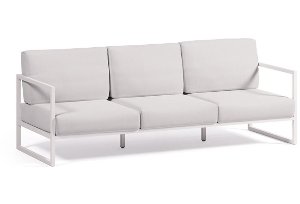 Nosh Comova 3-Sitzer-Sofa 100% wei und Aluminium wei 222 cm
