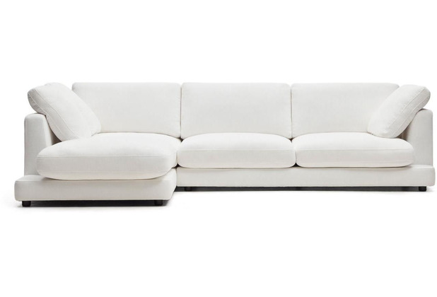 Nosh Gala 4-Sitzer-Sofa mit Chaiselongue links wei 300 cm