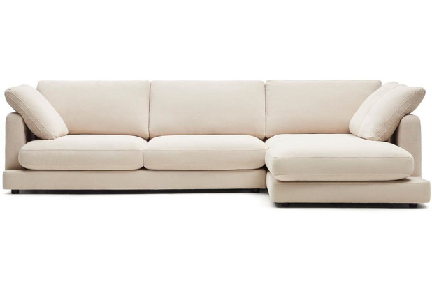 Nosh Gala 4-Sitzer-Sofa mit Chaiselongue rechts beige 300 cm
