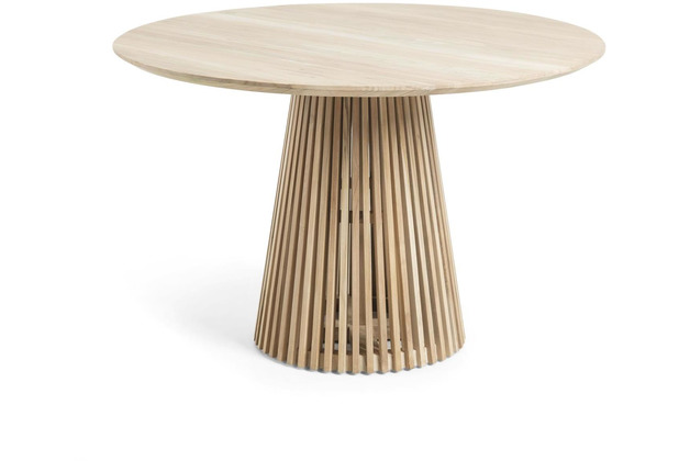 Nosh Jeanette runder Tisch aus massivem Teakholz  120 cm