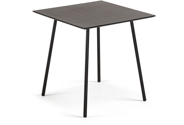 Nosh Mathis Tisch Zementfaser und Stahlbeine mit schwarzem Finish 75 x 75 cm