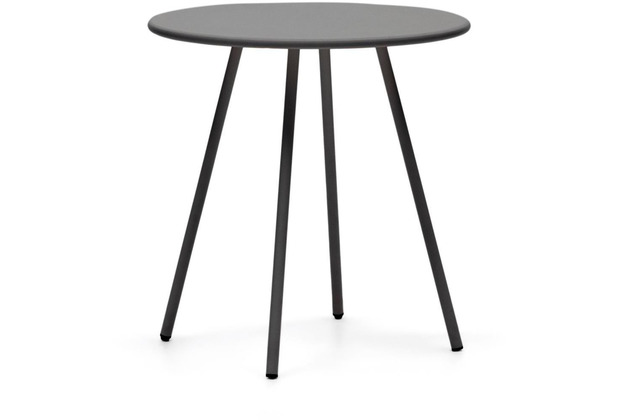 Nosh Montjoi runder Gartentisch aus Stahl mit grauem Finish Ø 70 cm
