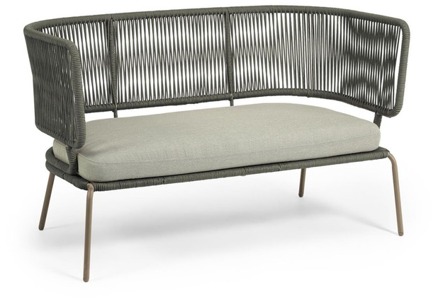 Nosh Nadin 2-Sitzer Sofa mit grnem Seil und verzinktem Stahl 135 cm