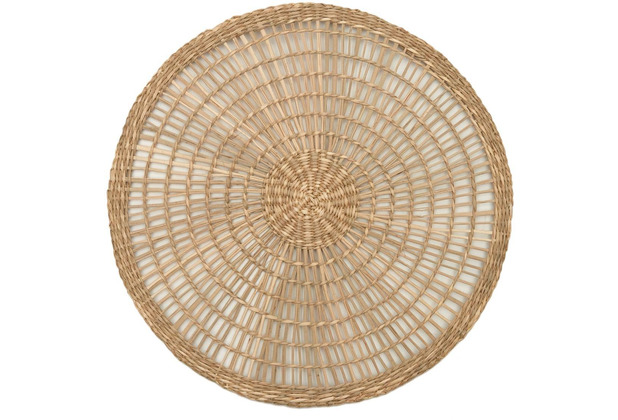 Nosh Palau Set aus 2 runden Tischsets aus Naturfasern mit natrlichem Finish 38 x 38 cm
