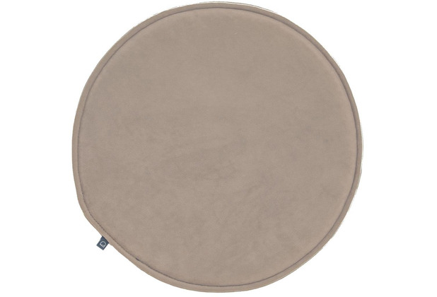 Nosh Rimca Sitzkissen, rund, Samt, taupe,  35 cm