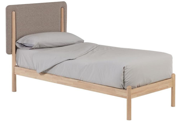 Nosh Shayndel Bett aus massivem Kautschukholz fr Matratze von 90 x 190 cm