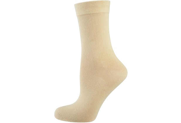 Nur Die Damen Ohne Gummi Socken 3er Beige Hertiede