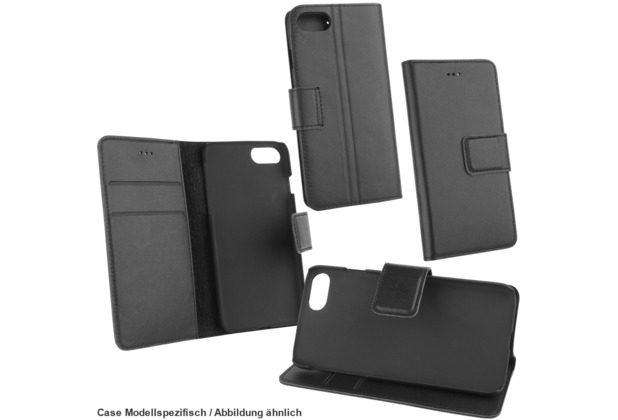 Fontastic OZBO Ledertasche \"Diary Piel\" - schwarz - NFC (RFID) Leseschutz, für Samsung Galaxy A3 (2017)