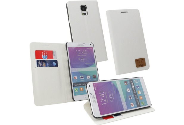Fontastic OZBO PU Tasche Diary Slim - weiß - für Samsung Galaxy Note 4
