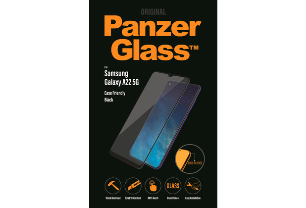 PanzerGlass E2E Samsung Galaxy A22 5G Case Friendly, Black
