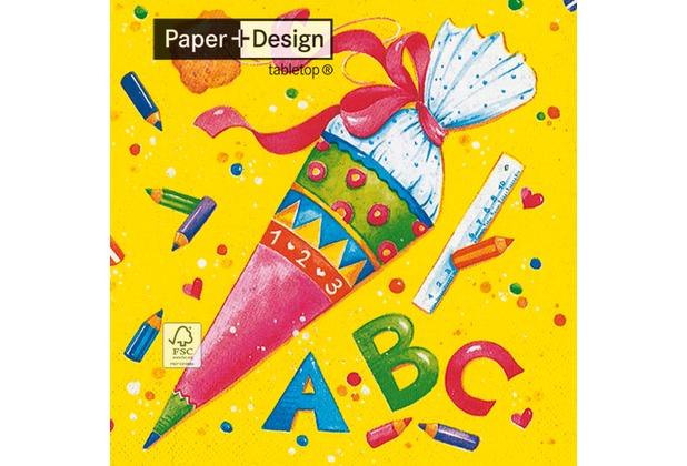 Paper+Design Tissue Servietten First day at school 33 x 33 cm 20 Stück