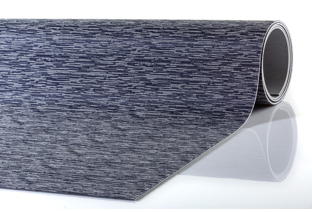 Peyer Syntex In-& Outdoorteppich Mira Jacquard uni melange blau 60 cm x 110 cm