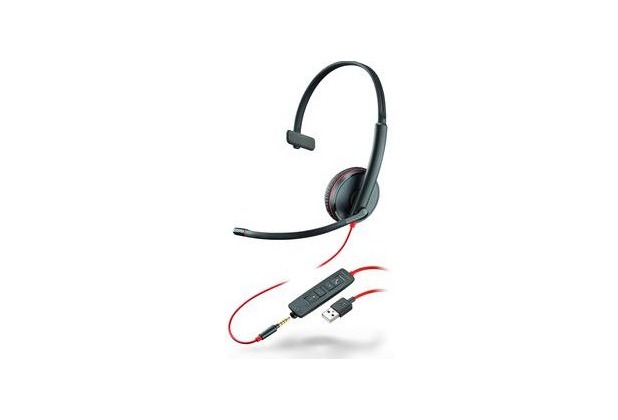 Plantronics Headset Blackwire C3215 monaural USB & 3,5 mm