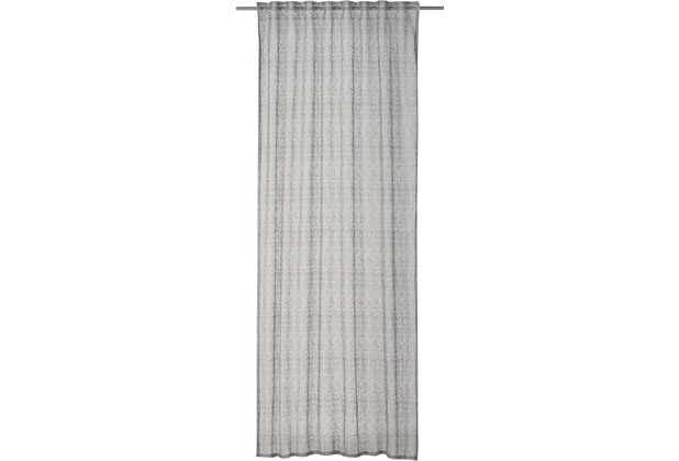 rasch home Gardine mit Schlaufenband Charisma grau 140 x 255 cm