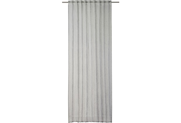 rasch home Gardine mit Schlaufenband Crincle grau 140 x 255 cm