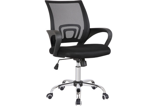 SalesFever Bürostuhl mit Netzbespannung, schwarz/grau