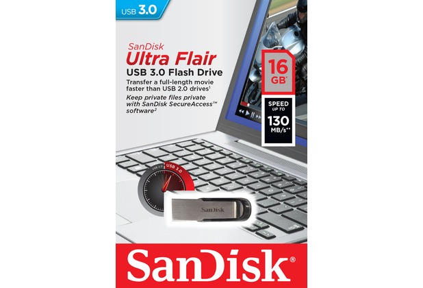 Sandisk USB 3.0 Stick 16GB - Ultra Flair SecureAccess Software