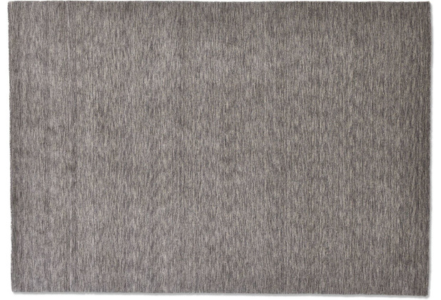 Sansibar Handwebteppich List UNI grey 40 x 60 cm