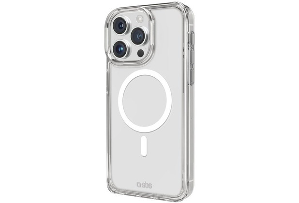 SBS Light Mag Cover compatible with MagSafe for iPhone 15 Pro, transparent