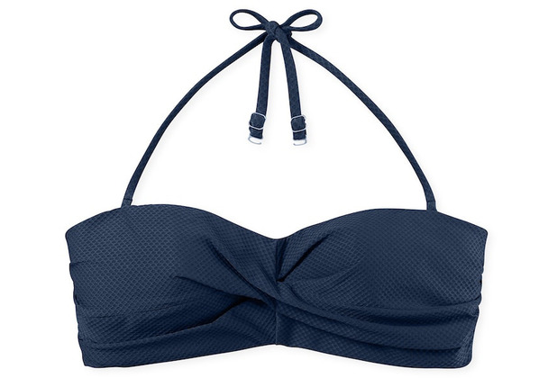 Schiesser Damen Bandeau Bikini blau 181292-800 L