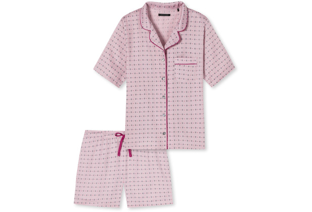 Schiesser Damen Pyjama kurz ros 178332-506 44