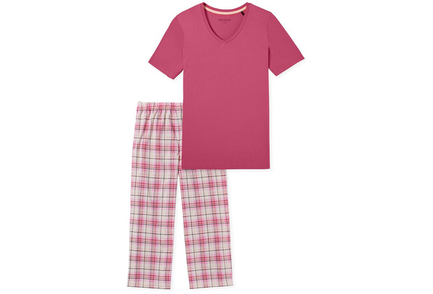 Schiesser Damen Schlafanzug 3/4 Arm pink 181248-504 48