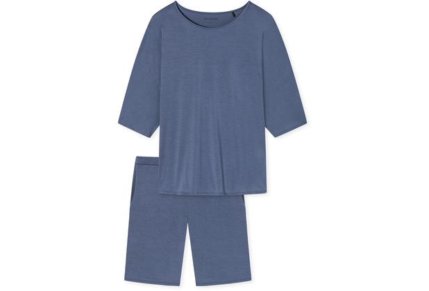 Schiesser Damen Schlafanzug kurz blau 179231-800 36