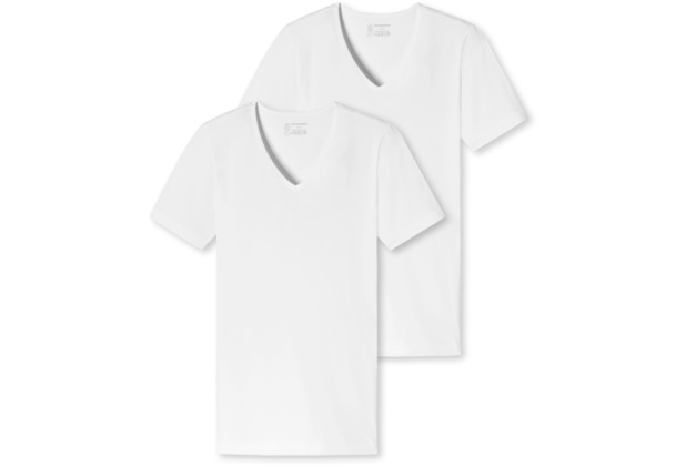 Schiesser Herren 2er Pack T-shirt weiß 173982-100 10