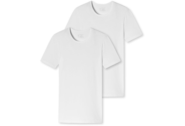 Schiesser Herren 2er Pack T-shirt weiß 174997-100 4