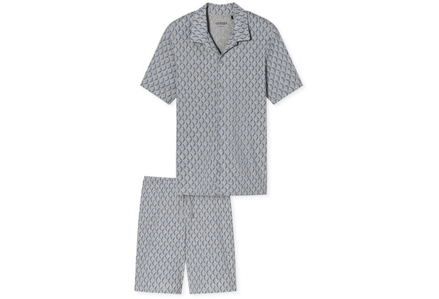 Schiesser Herren Pyjama kurz grau-mel. 181177-202 56