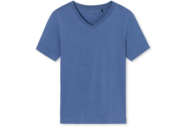 Schiesser Herren T-shirt V-Ausschnitt jeansblau 177972-816 48
