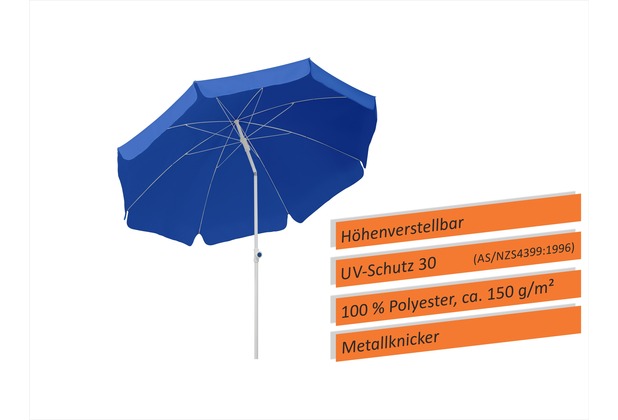 Schneider Schirme Sonnenschirm Ibiza 200/8 blau