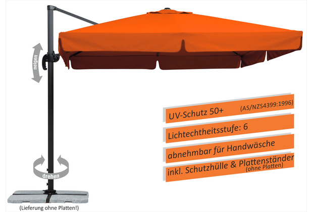 Schneider Schirme Sonnenschirm Rhodos 300x300 terracotta
